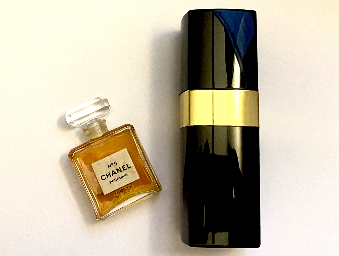 Chanel No. 5 perfume bottle and purse spray