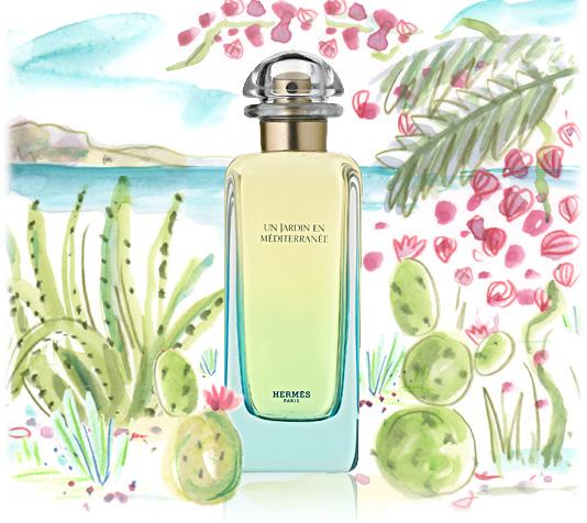 Bottle of Hermès fragrance Un Jardin en Mediterranee